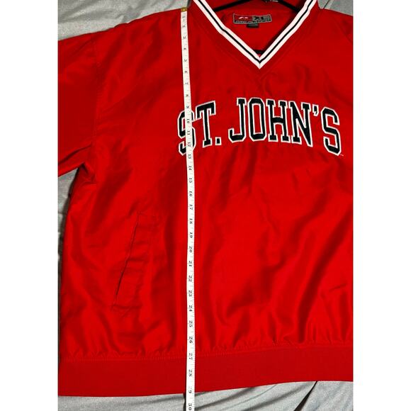 Vintage St. John’s Red Storm V-neck Windbreaker Pro Player Sz XL - Picture 8 of 8